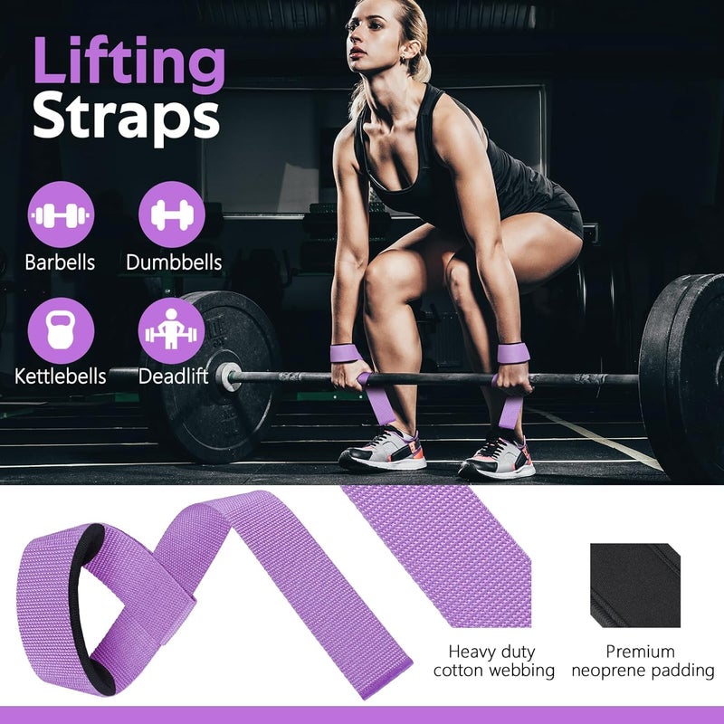 WALITO 7Pcs Barbell Pad Set for Hip Thrust - Squat Pad,Gym Accessories for Women with Bar Bad,Bench Press, with Gym Ankle Straps,Resistance Bands for Working Out,Lifting Strap,Carry Bag - Image 4